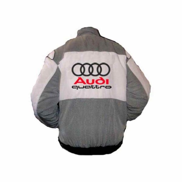 Audi Quattro Gray & White Racing Jacket