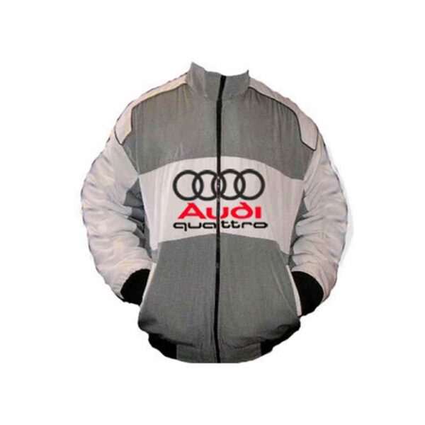 Audi Quattro Gray & White Racing Jacket