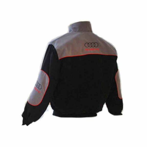 Audi Quattro Gray and Black Jacket