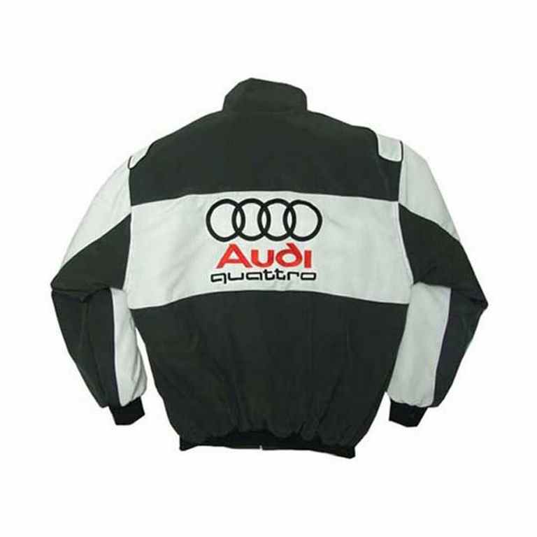 Audi Quattro Racing Jacket Black and White