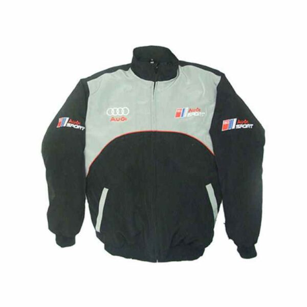 Audi Sport Racing Jacket Light Gray and Black