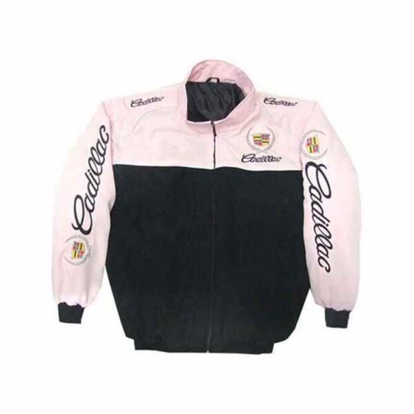 Cadillac Racing Jacket Light Pink and Black