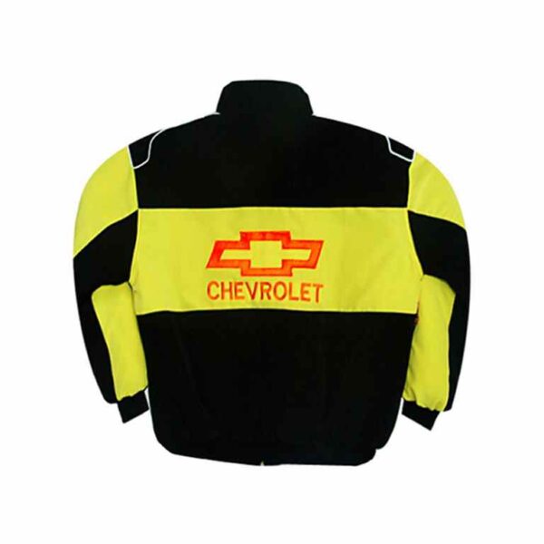 Chevy Chevrolet Racing Jacket Black and Yellow