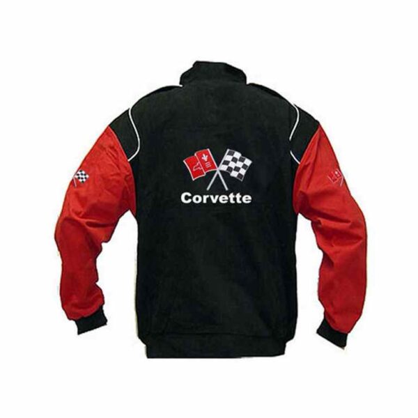 Corvette C3 Black & Red Sleeves Racing Jacket