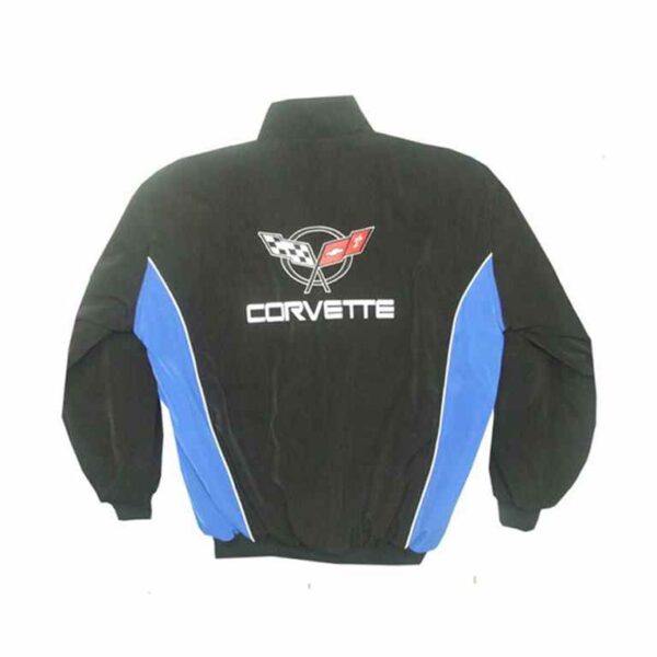 Corvette C5 Black & Blue Racing Jacket Coat back (wrong)