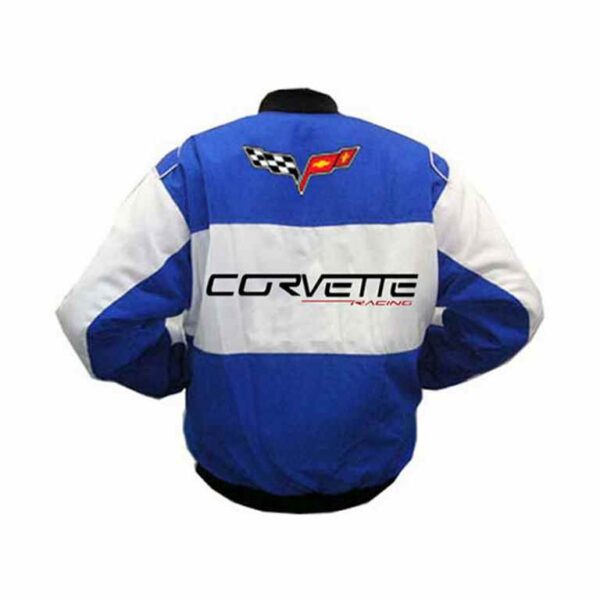 Corvette C6 White & Blue Racing Jacket