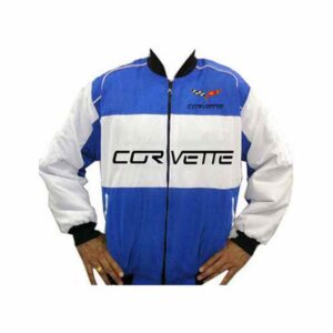 Corvette C6 White & Blue Racing Jacket