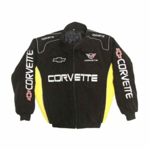 Corvette Z06 Chevy C5 Black & Yellow Racing Jacket