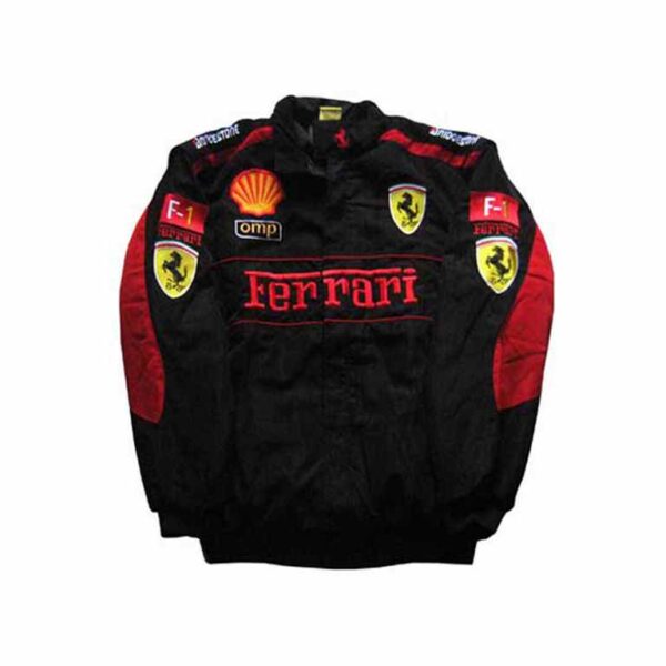 Ferrari F1 Racing Team Jacket Black with Red Trim