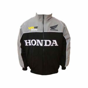 Honda VFR 800 Racing Jacket Light Gray and Black