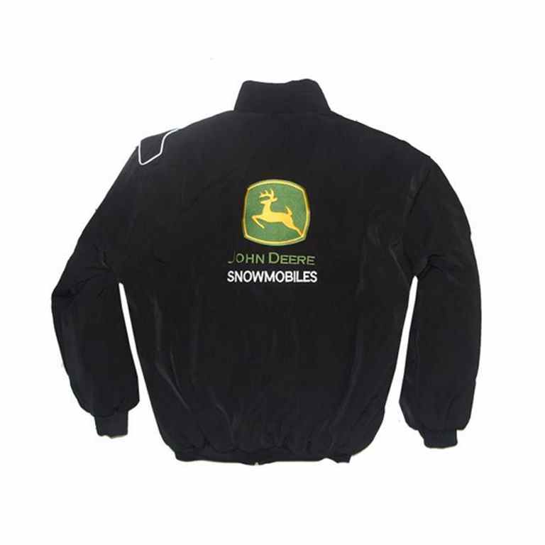 John Deere Snowmobiles Black Racing Jacket