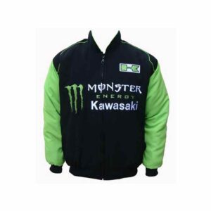 Kawasaki Energy Motorcycle Jacket Black and Green