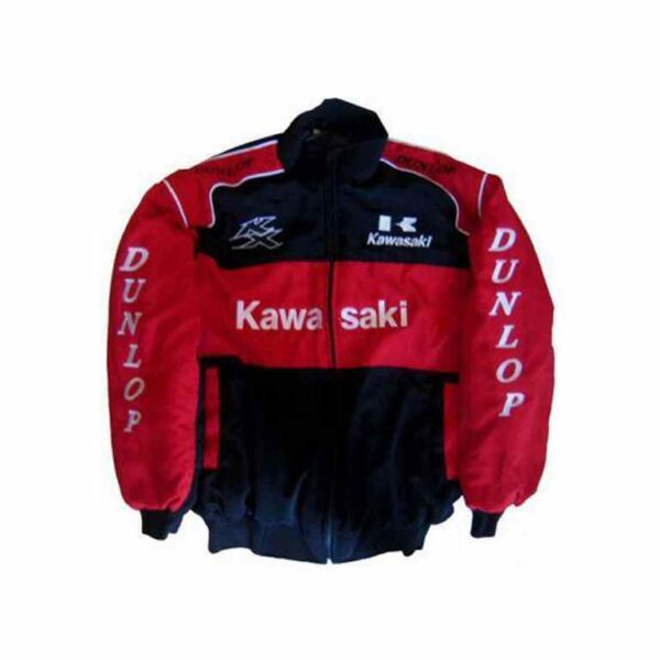 Kawasaki KX Motorcycle Jacket Black and Red