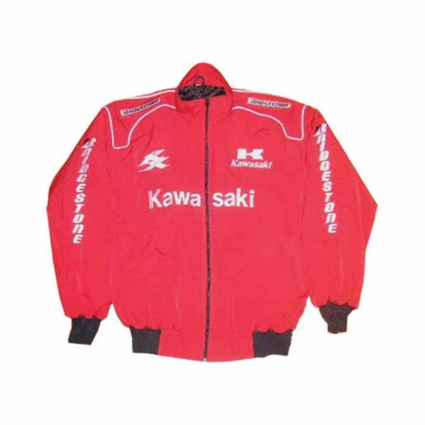 Kawasaki KX Motorcycle Racing Jacket Red