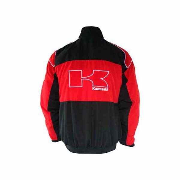 Kawasaki KX Motorcycle Racing Jacket Black and Red