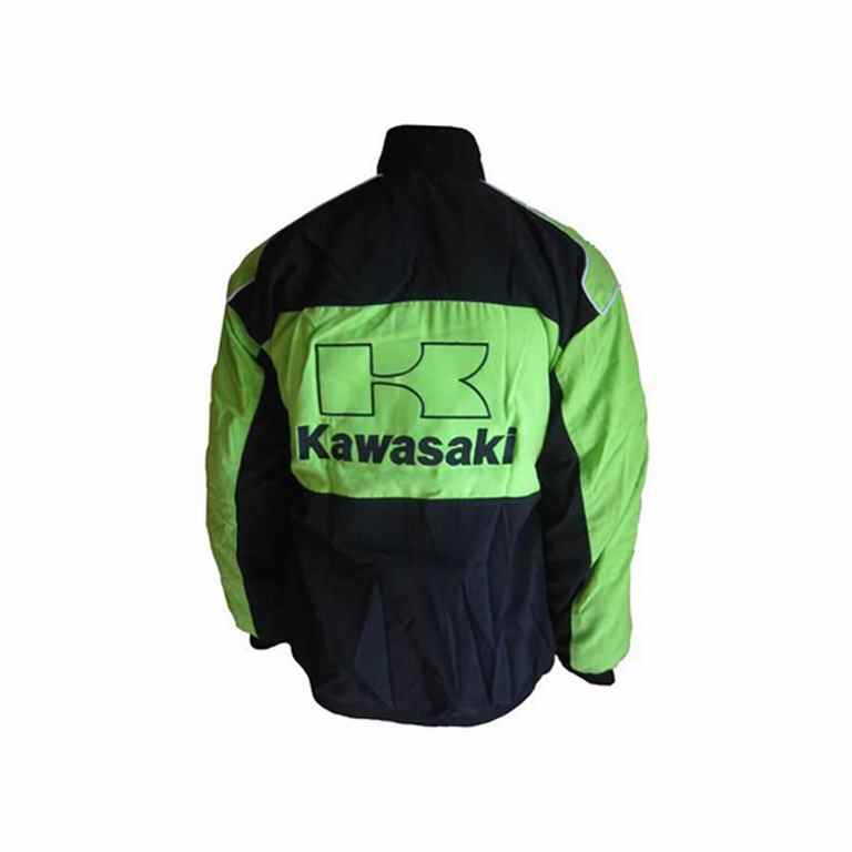 Kawasaki Motorcycle Racing Jacket Black and Green – Jackets and Shirts