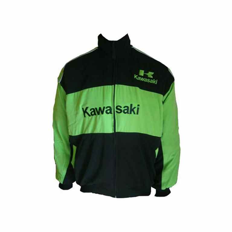 Kawasaki Motorcycle Racing Jacket Black and Green – Jackets and Shirts