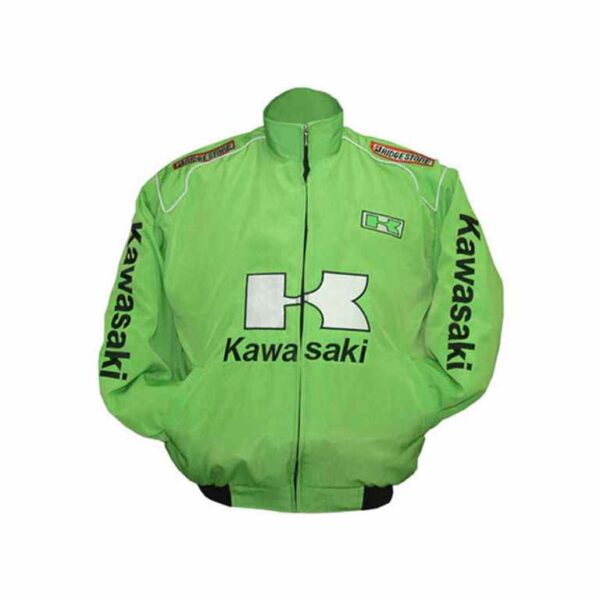 Kawasaki Motorcycle Racing Jacket Light Green