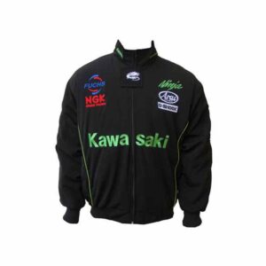 Kawasaki Ninja Motorcycle Racing Jacket Black