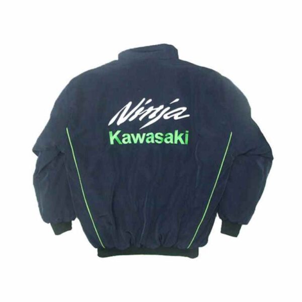 Kawasaki Ninja Motorcycle Racing Jacket Dark Blue