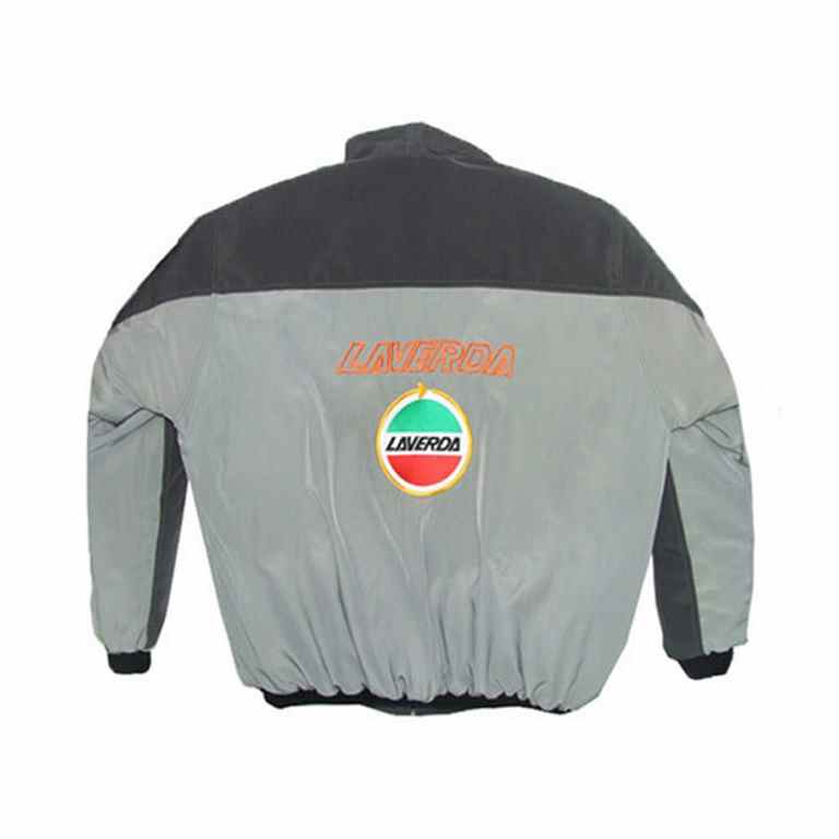 Laverda Motorcycle Racing Jacket Dark Gray and Light Gray