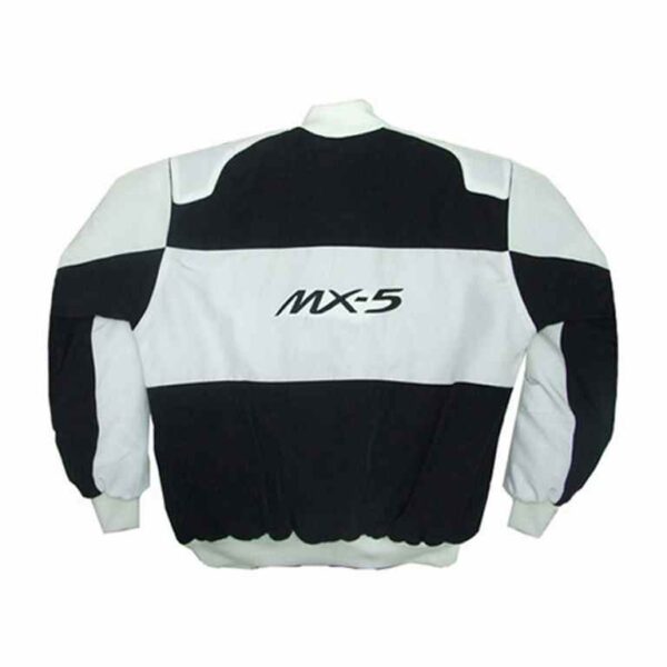 Mazda MX-5 Miata Racing Jacket Black and White