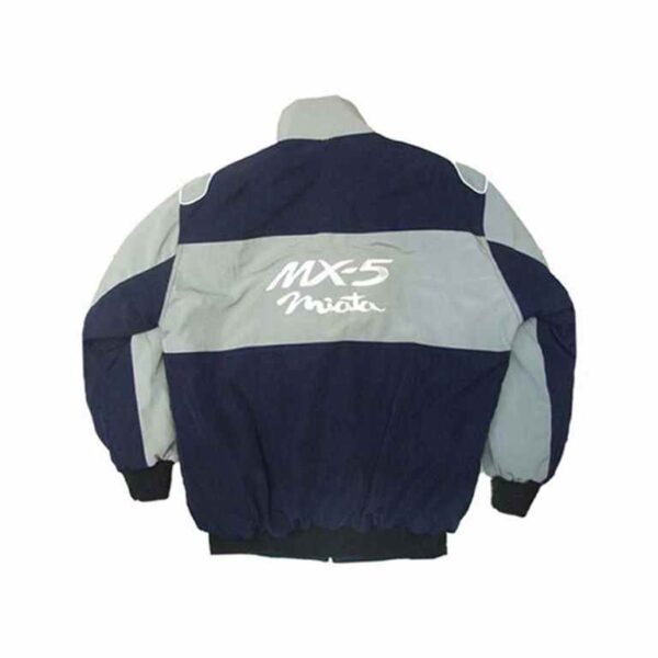 Mazda MX-5 Miata Racing Jacket Dark Blue and Gray