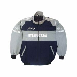 Mazda MX-5 Miata Racing Jacket Dark Blue and Gray