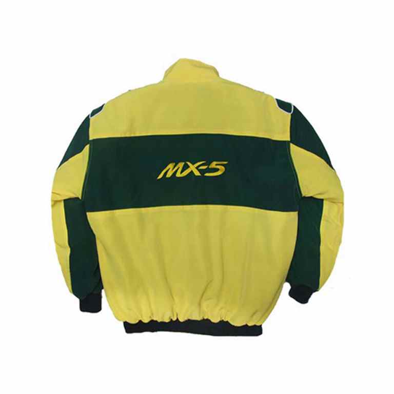 Mazda MX-5 Miata Racing Jacket Dark Green and Yellow