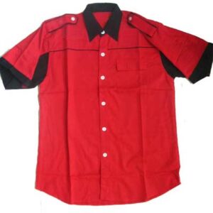 Jacketsandshirts Plain Red with Black Racing Shirt