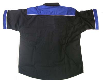 Jacketsandshirts Plain Racing Shirt Blue and Black