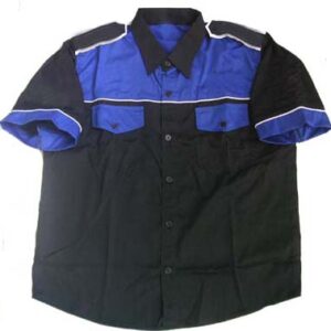 Jacketsandshirts Plain Racing Shirt Blue and Black