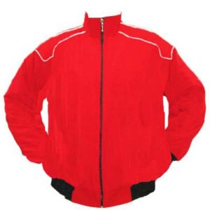 Plain Racing Jacket red with piping