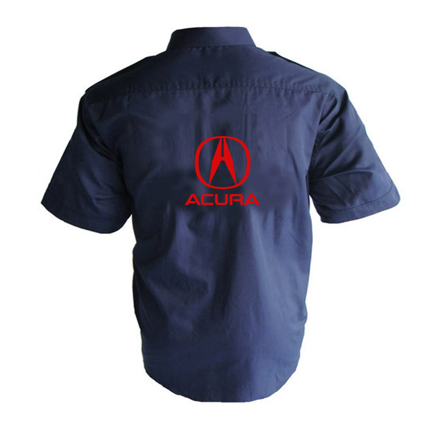 Jacketsandshirts Acura Crew Racing Shirt Dark Blue and White