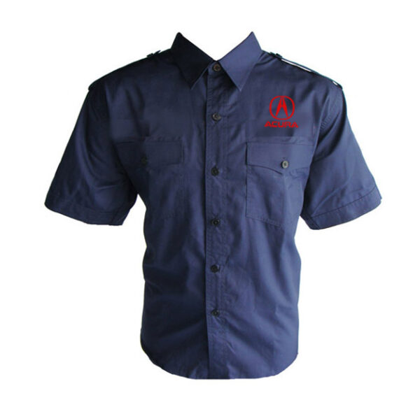 Jacketsandshirts Acura Crew Racing Shirt Dark Blue and White