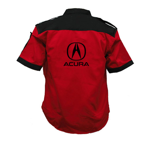 Jacketsandshirts Acura Crew Racing Shirt Red and Black