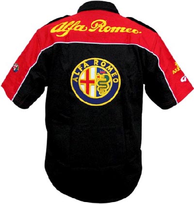 Jacketsandshirts Alfa Romeo Crew Racing Shirt Red and Black