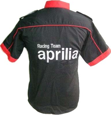 Jacketsandshirts Aprilia Crew Racing Shirt Black