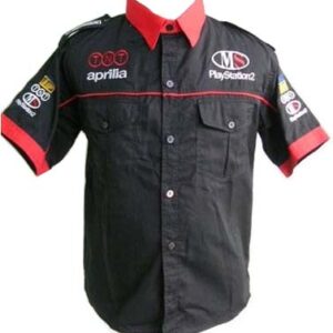 Jacketsandshirts Aprilia Crew Racing Shirt Black