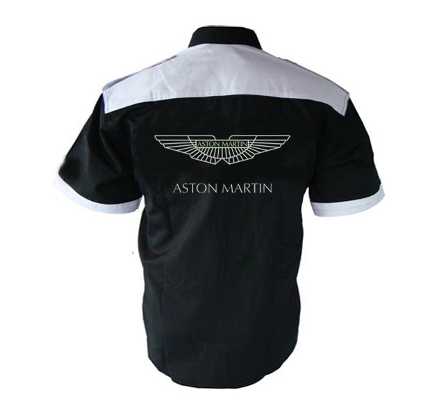 Jacketsandshirts Aston Martin Crew Racing Shirt Black and White