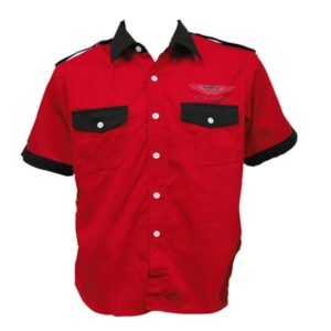 Jacketsandshirts Aston Martin Crew Racing Shirt Red and Black