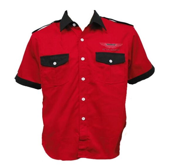 Jacketsandshirts Aston Martin Crew Racing Shirt Red and Black