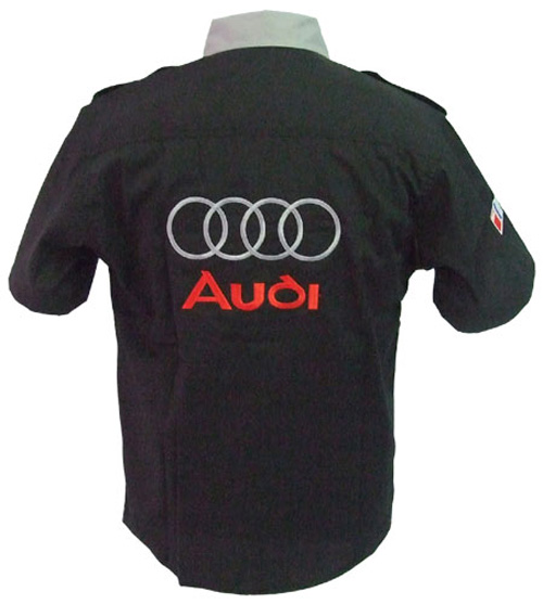 Jacketsandshirts Aston Martin Crew Racing Shirt Black and Light Gray