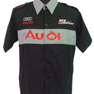 Jacketsandshirts Aston Martin Crew Racing Shirt Black and Light Gray