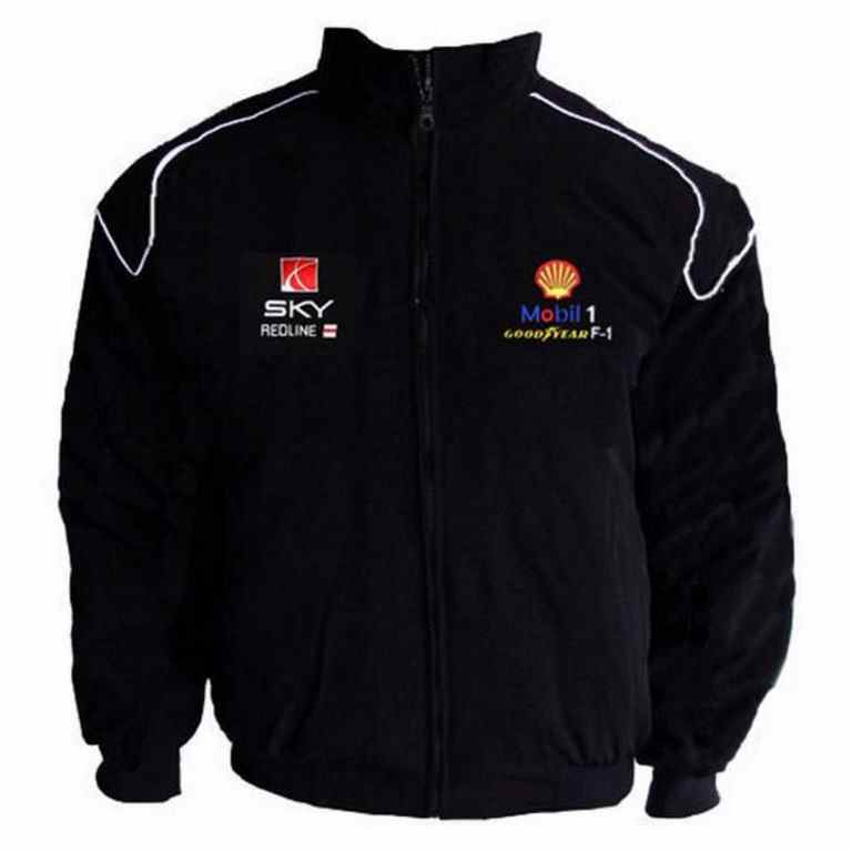 Black Racing Jacket with piping