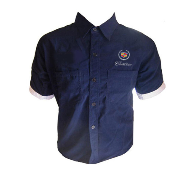 Jacketsandshirts Cadillac Crew Shirt Dark Blue and White