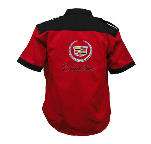 Jacketsandshirts Cadillac Crew Racing Shirt Red and Black