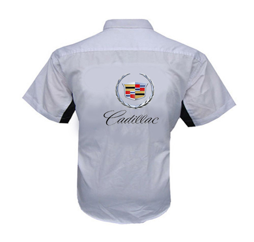 Jacketsandshirts Cadillac Crew Racing Shirt White and Black