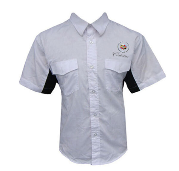 Jacketsandshirts Cadillac Crew Racing Shirt White and Black