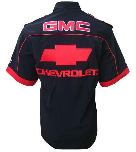 Jacketsandshirts Chevrolet GMC Crew Racing Shirt Black and Red Trim